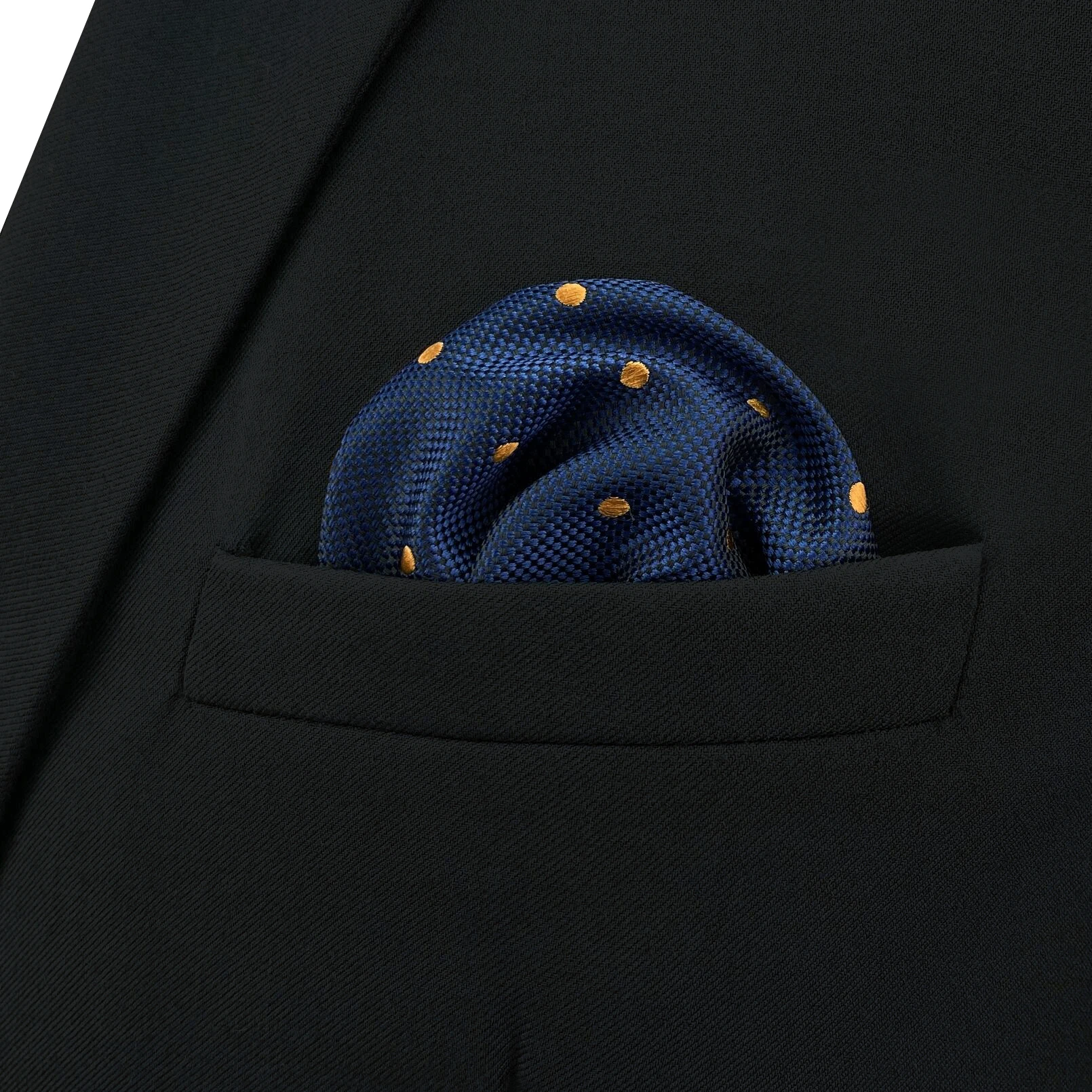 Navy Blue Mens Pocket Square Paisley Solid Dots งานแต่งงานผ้าเช็ดหน้า Party Hanky แฟชั่นคลาสสิก