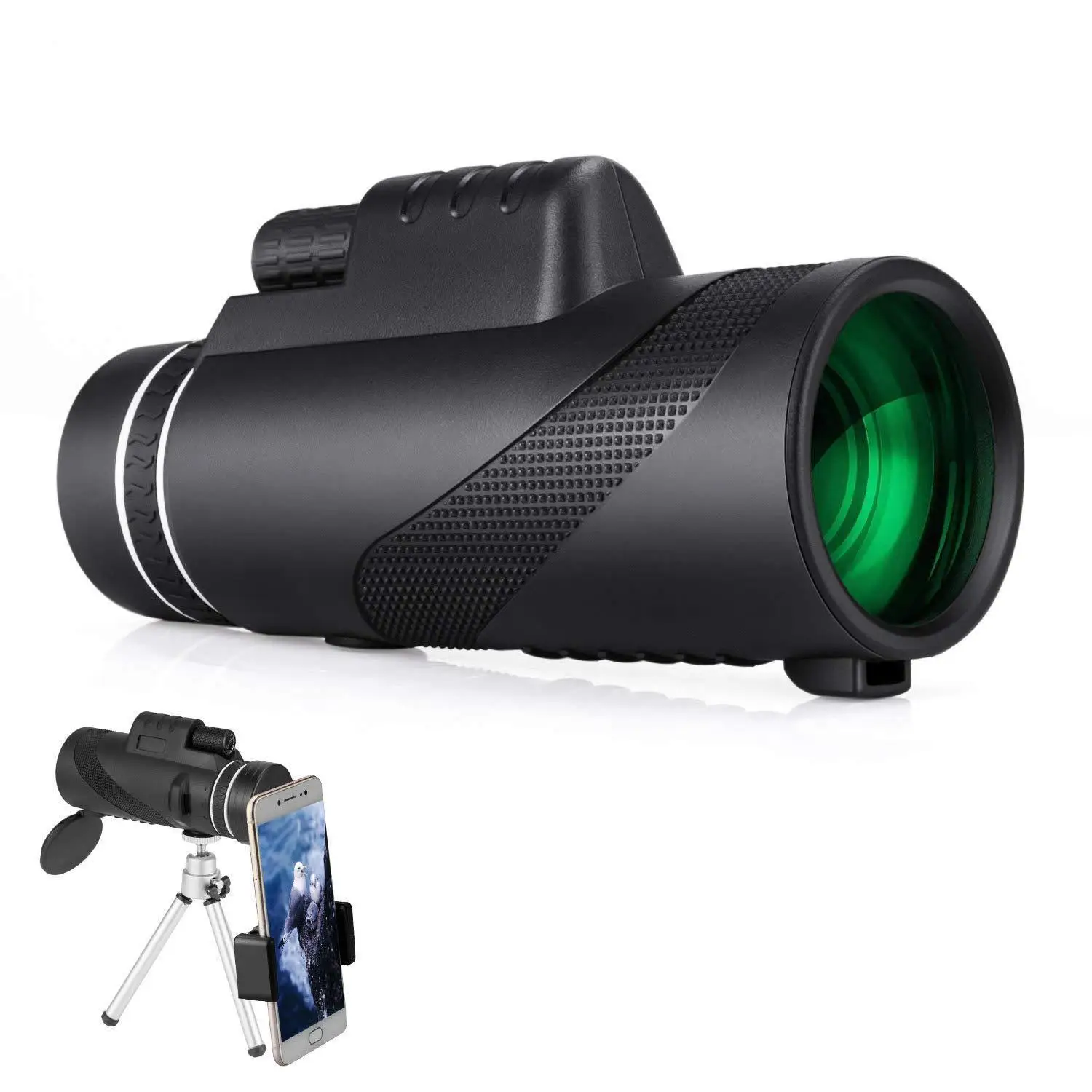 Imagem -05 - Telescópio Monocular Spyglass com Suporte Zoom de Longo Alcance Bolso Spotting Óculos 10 a 12x50