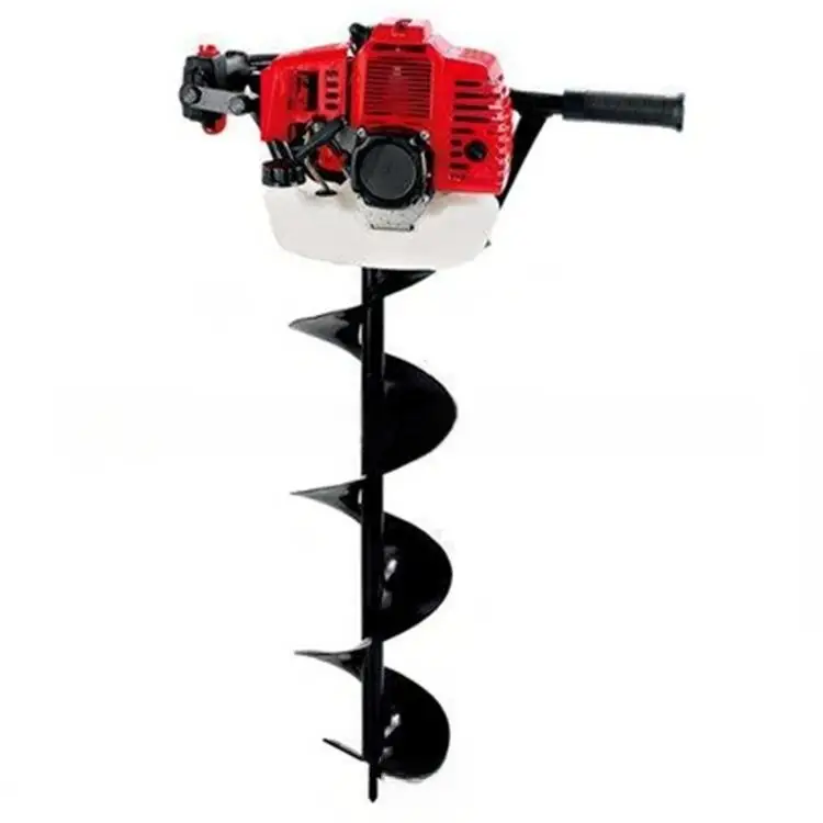 High Power Earth Auger Drill Machine Set with 20cm Bit & 2-inch Shaft | Garden Hole Digger Drill Set