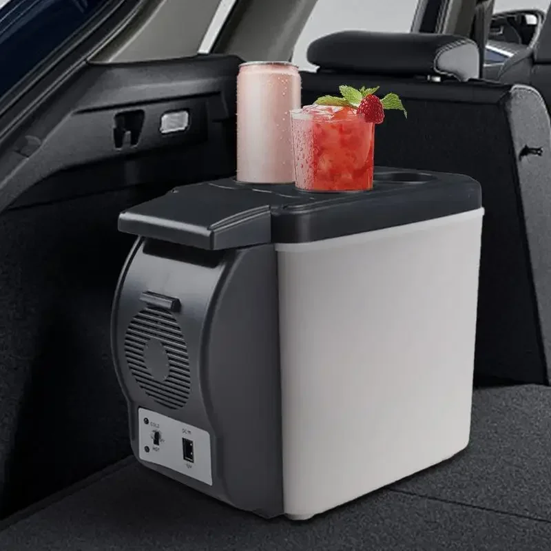 Cooling And Heating Freezer Box Electric Mini Car Refrigerator 12V Portable Auto Camping Fridge Electrical Appliances 6L