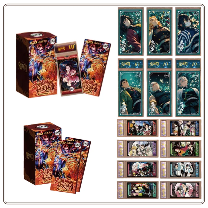 En stock Demon Slayer Kimetsu No Yaiba - Mugenjou-hen Embers End Ticket Stub Rating Card Anime Blind Box Embalaje Original
