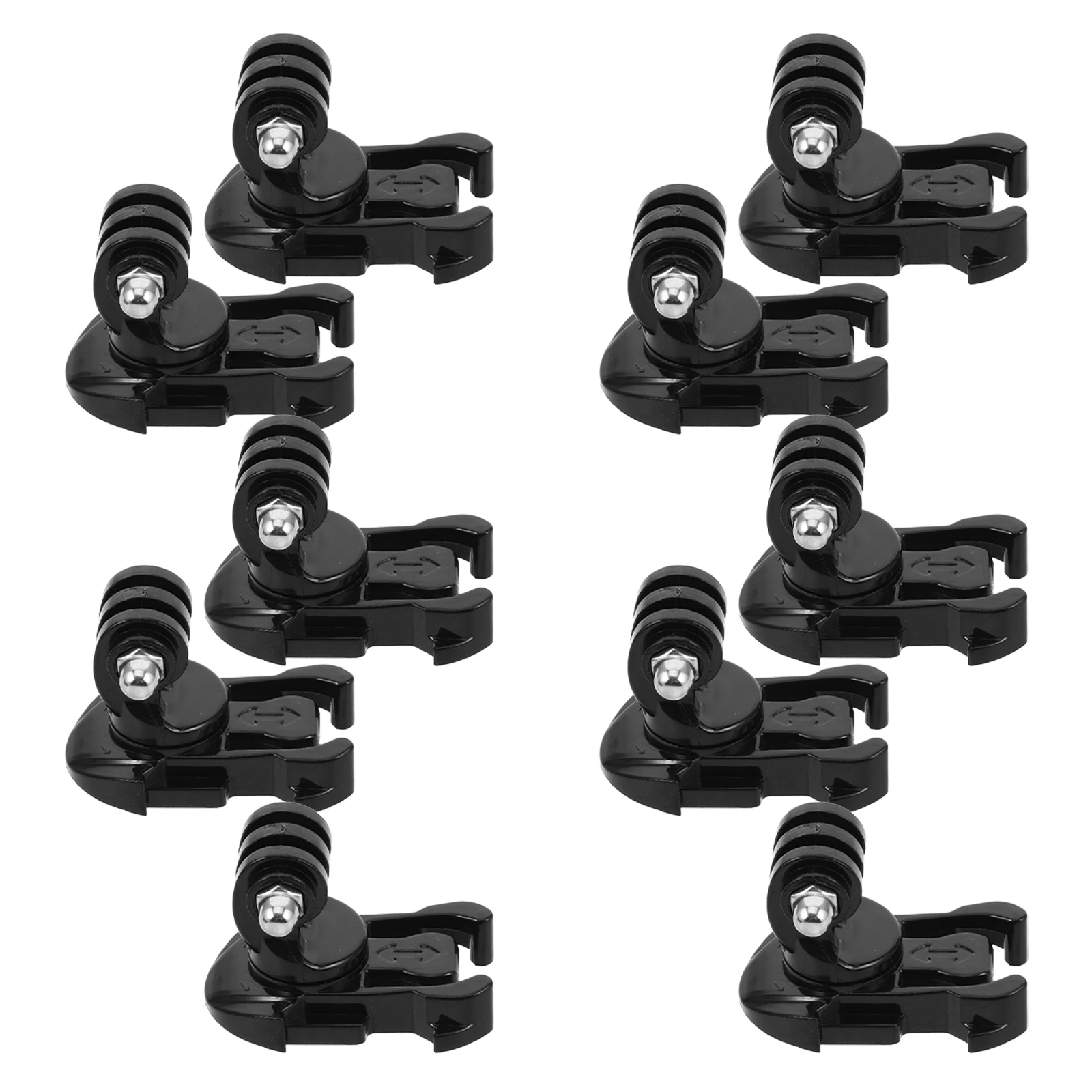 

10pcs Action Camera Adapter Mount Clamp Extra Long Screws Secure Attachment Vertical Accessories For Dual Angle Use Easy