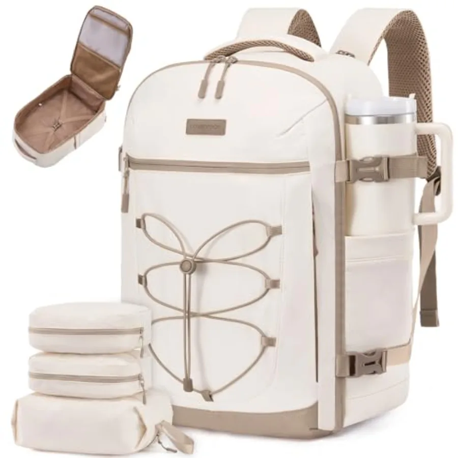

Travel Backpack, 40L Carry On Backpack Large Fits"Laptop, TSA Personal Item Travel Bag with 3 Packg Cubes, Water Resistant Lapt