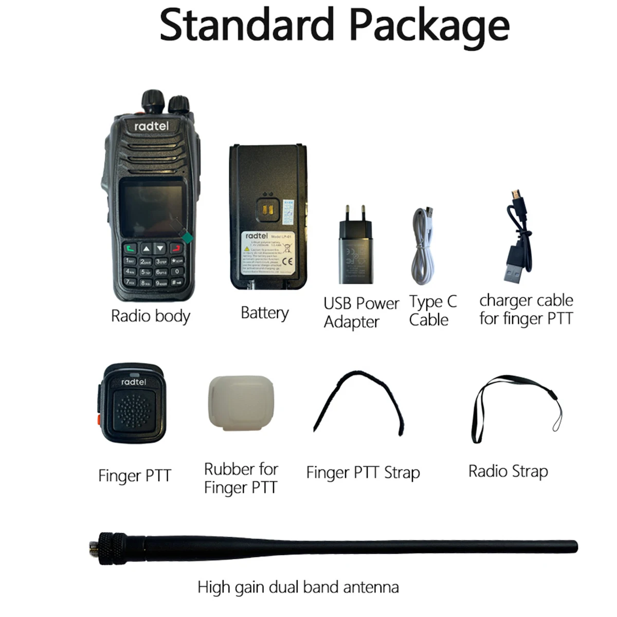 Radtel-walkie-talkie RT-790 con Bluetooth, Radio Amateur con banda de aire, parapente, Airsoft, LCD, dedo, PTT, casco de motocicleta, 10W