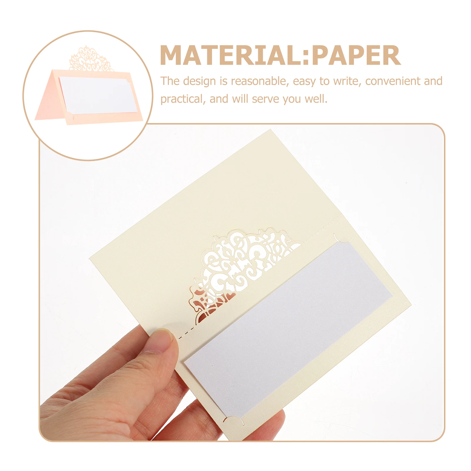 Reserved Seating Signs Laser Hollow Table Card Wedding Cards Multipurpose White Party Place Banquet