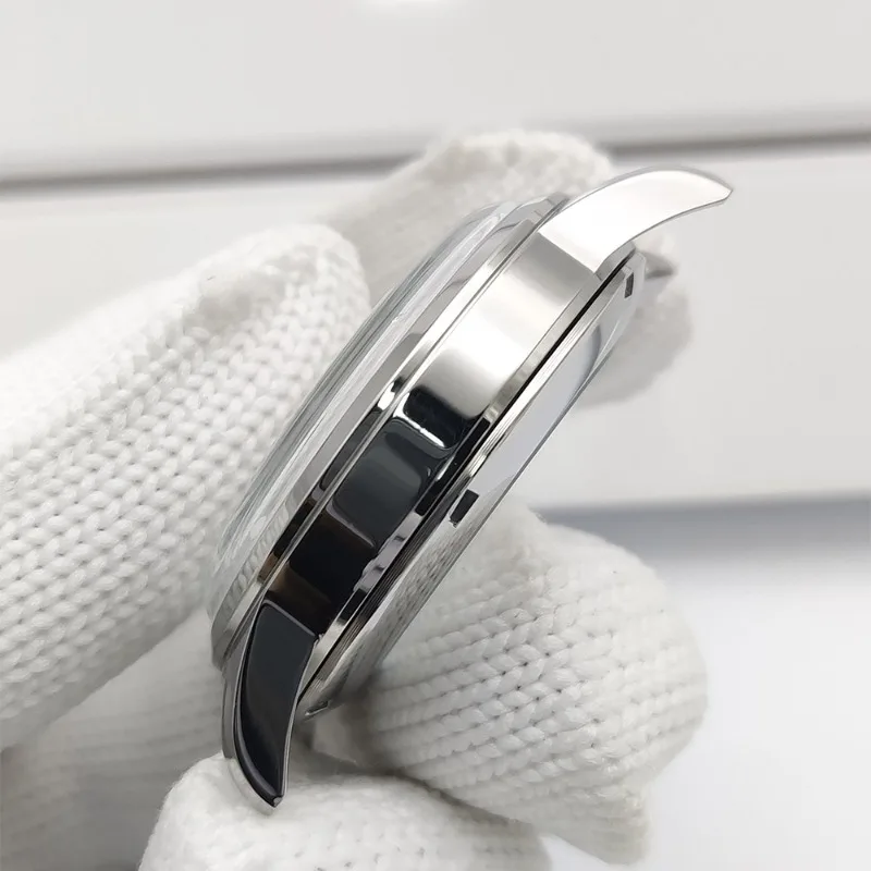 علبة كوكتيل 40 مم مرآة فقاعية من الفولاذ المقاوم للصدأ مناسبة لحركة NH35/36/NH4R/NH38 #5