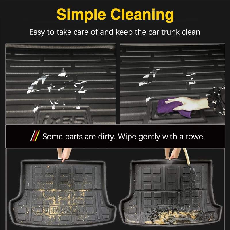 Car Rear Trunk Mat Waterproof Protective Pads Cargo Liner Trunk Tray Floor Mats for Skoda Yeti 5L 2010~2017 2013 2014 2015 2016