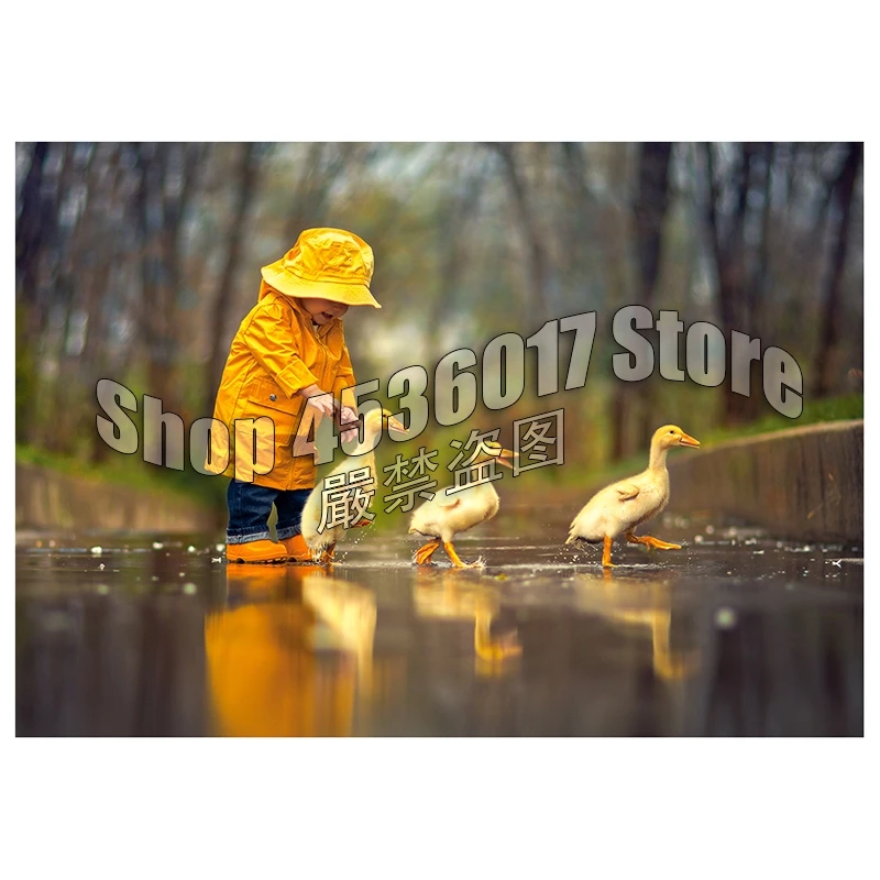 Full 5D Diy Diamond Painting Cross-Switch Three ducklings Children Spring 3D Diamond Embroidery Paintings Mosaic Decor Christmas