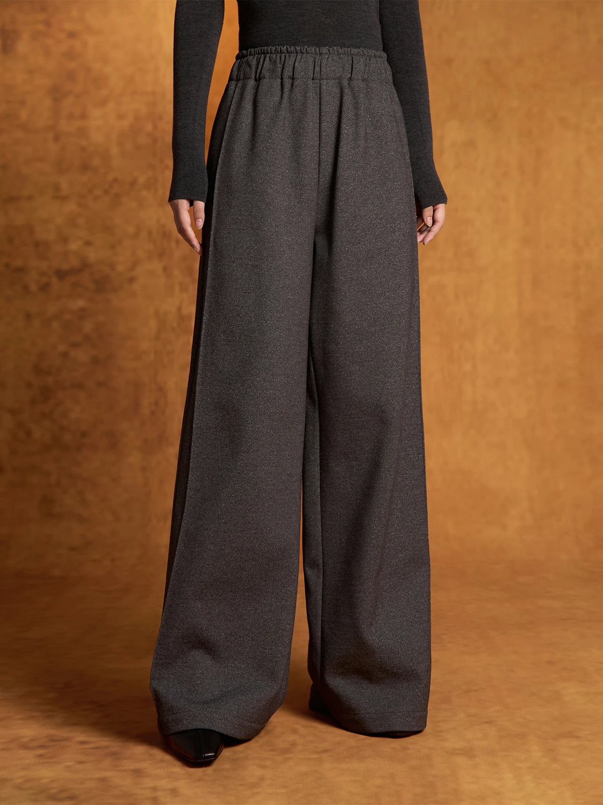 

Brand Woolen Wide Leg Pants Vertical Split Straight Cut Autumn Winter Loose Fit Hanfu Sle Women's Premium Pants