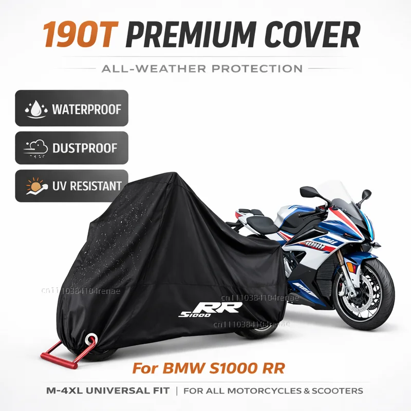 For BMW S1000 RR S1000RR S 1000 RR 2019-2020 2021 2022 2023 2024 2025 190T Motorcycle Cover Waterproof Dustproof UV Protection