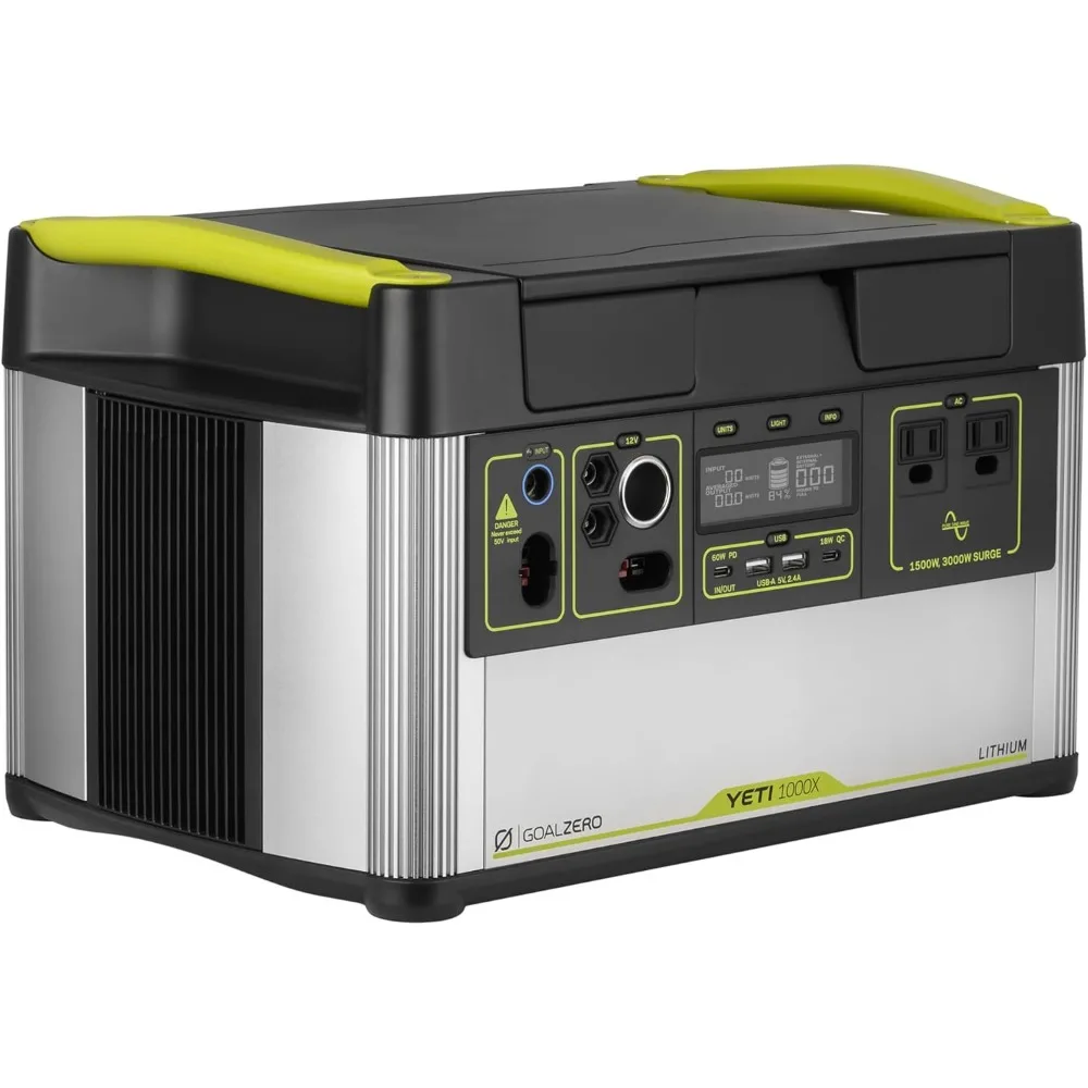 Portable Power Station - Yeti 1000X w/ 983 Watt Hours Battery Capacity, USB Ports & AC Inverter - Rechargeable Solar Generator