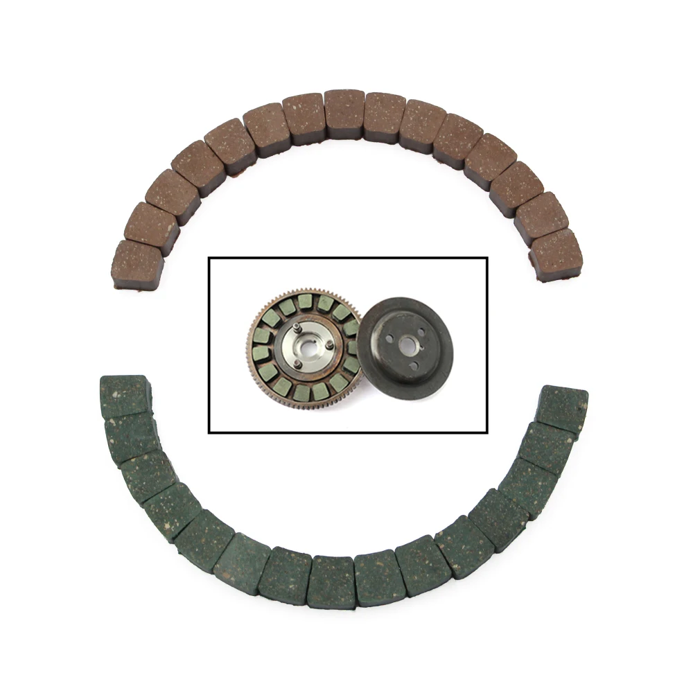 15pc High Quality ABS Square Shape Clutch Pads For 2 Stroke 49cc 66cc 80cc 100cc Gas Engine Bike Motorized Bicycle Replace Parts