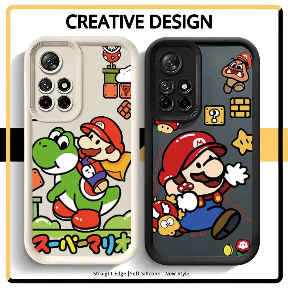 Hot S-Super M-Mario Cartoon Game MINISO Phone Case Eye Ladder For Redmi 10 13Note PRO 13C 4 5G / Xiaomi 14 PRO T POCOX3 5