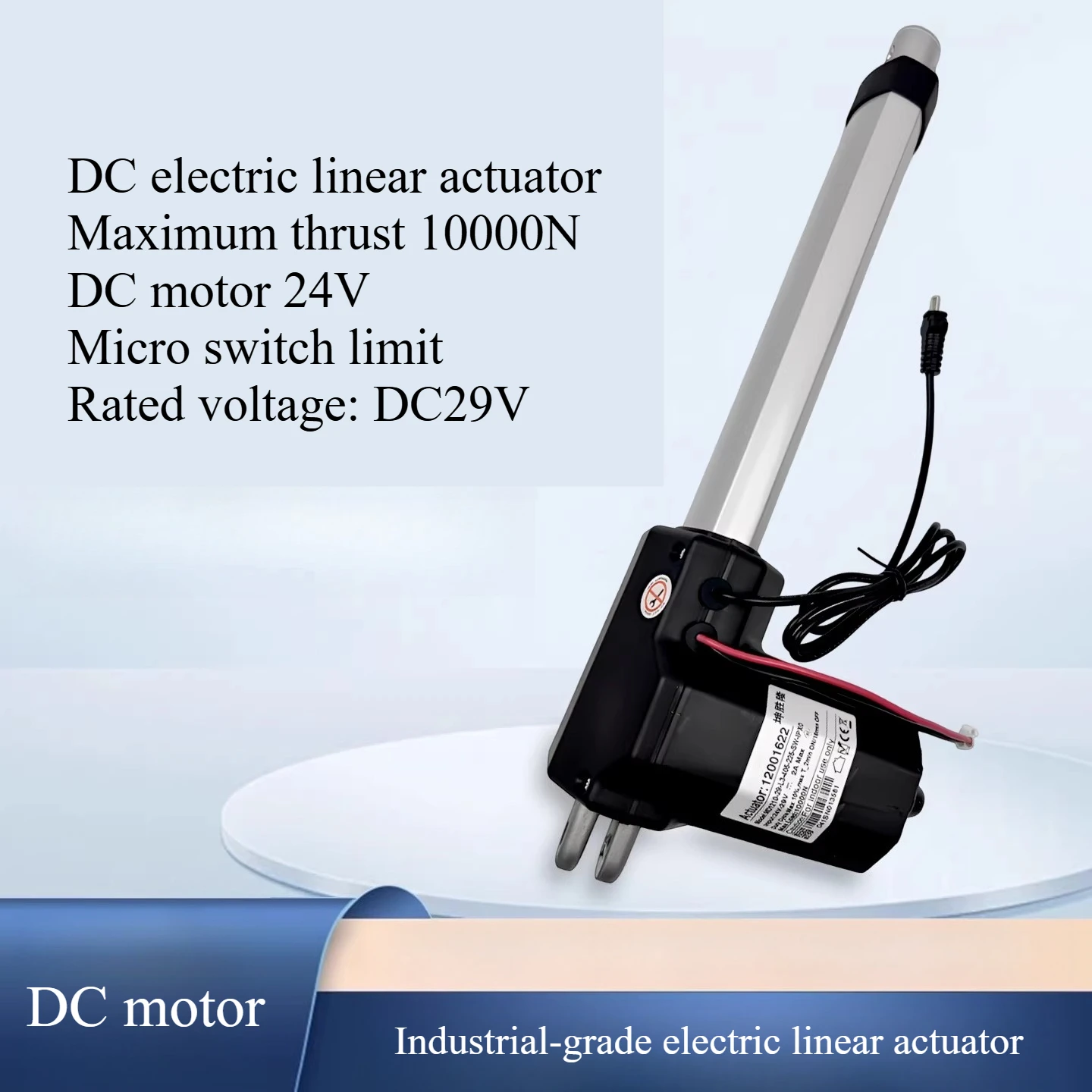10000N High Thrust 24V DC Linear Actuator Electric Cylinder Lifting Motor For Automatic Telescopic Rod Industrial Lift System