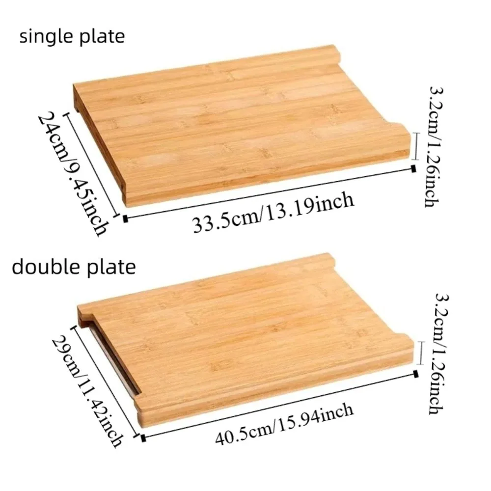 Thickened Wooden Cutting Board Non-Slip Multi-Functional Cheese Board Natural Material with Drawers Bread Cutting Board