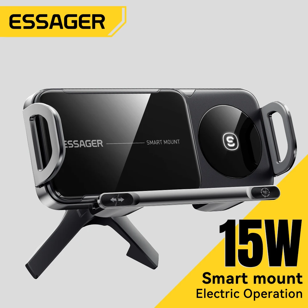 

Essager Car Wireless Charger 15W Fast Charging Car Mount Air Vent for iPhone Samsung Phone Bracket Rotatable Mobile Phone Holder