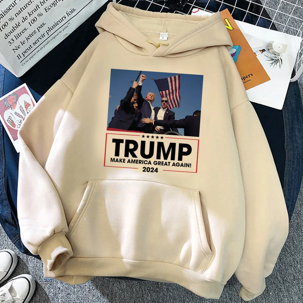 Donald Trump hoodie Japanese patterned streetwear youthful girl hoddie elegant youthful winter Y2K