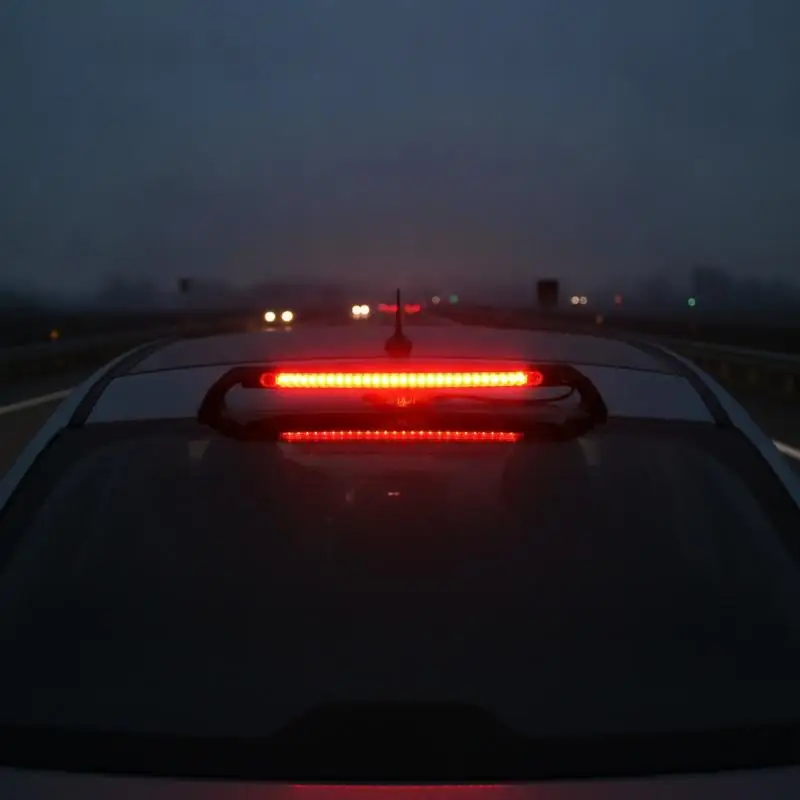 【CR】28 LED Auto Additional Brake Light Red High Visibility Rear Windshield Taillight Universal Fit for All Vehicle Types