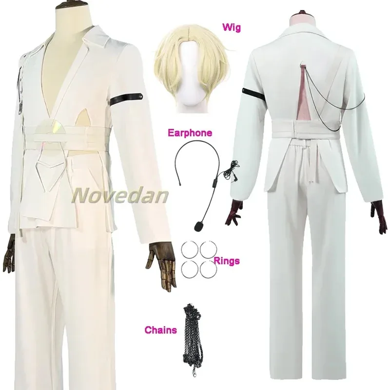 الغريبة المرحلة R7 لوكا تأثيري حلي شعر مستعار أنيمي المعبود Lukaa تأثيري الجولة 7 دور اللعب بدلة الحفلات الرجال النساء يتوهم كرنفال الزي