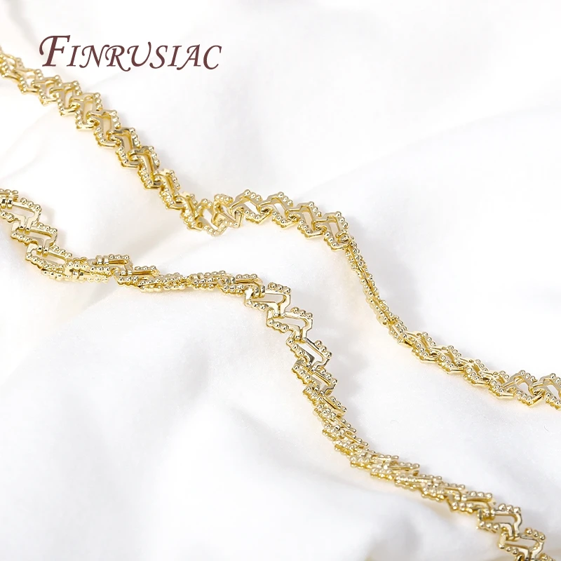 18K Gold Plated Brass Metal Chains For Handmade DIY Jewelry Making Findings Accessories,High Quality Jewellery Making Chains