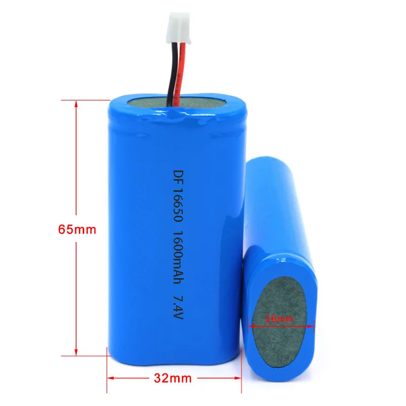 16650 lithium battery pack 7.4V1600mAh massager outdoor audio children's toy car rechargeable lithium battery with protection ch