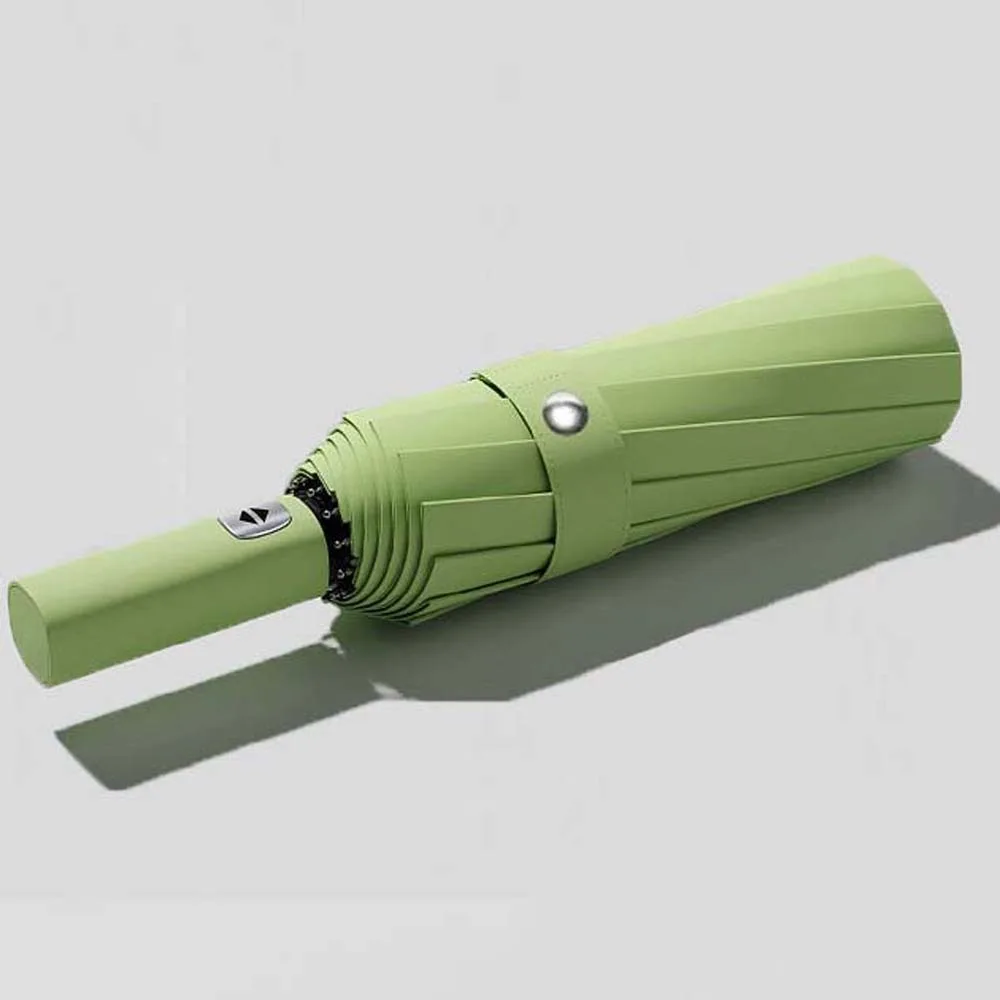 

Легкий автоматический зонт с защитой от ультрафиолета, высококачественный складной зонт двойного назначения, однотонный, большой размер Brolly