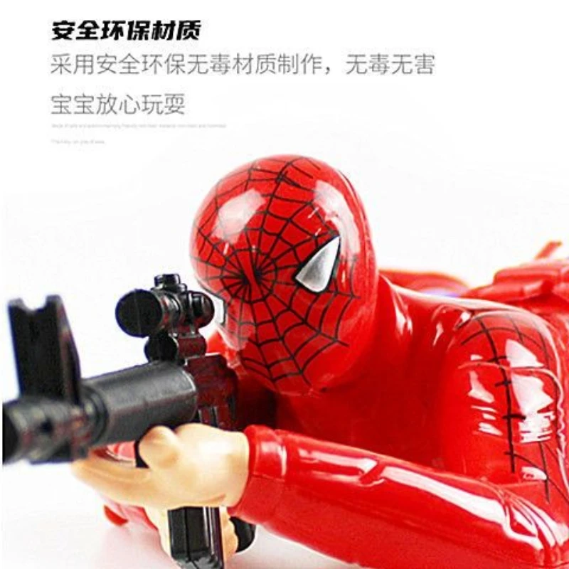 حزام زحف كهربائي مبتكر على شكل رسوم متحركة جديدة للأطفال من Marvel Spiderman، ألعاب شخصيات صوتية، هدايا العيد