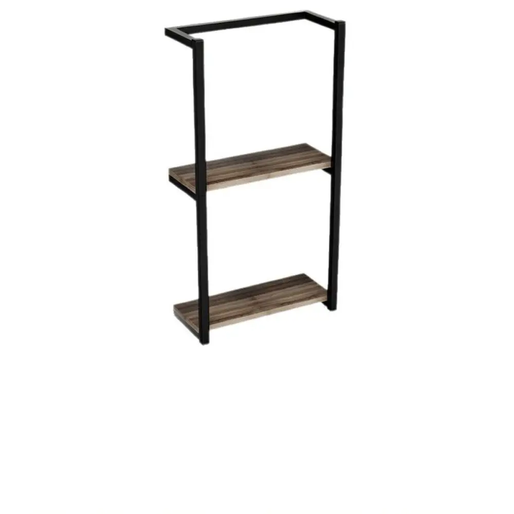 Wall Mounted Bathroom Shelf Double Layer Wood Storage Rack Toilet Organizer Towel Holder Home Wall Decor Space Saver