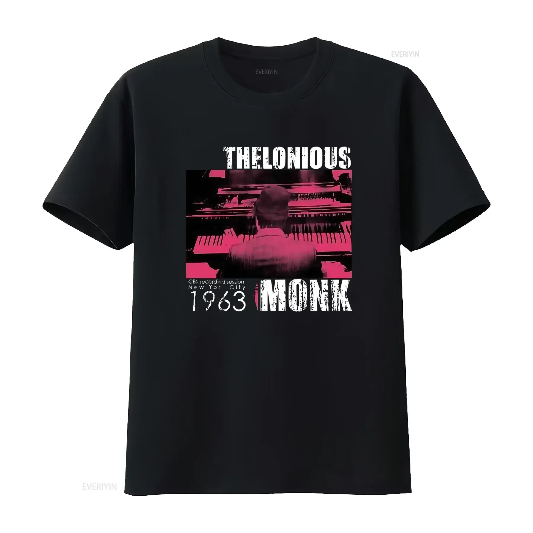 THELONIOUS MONK CBS Recording Session New York City 1963 T Shirt for Men S M L XL 2XL Hi Fidelity Merch vintage Washed