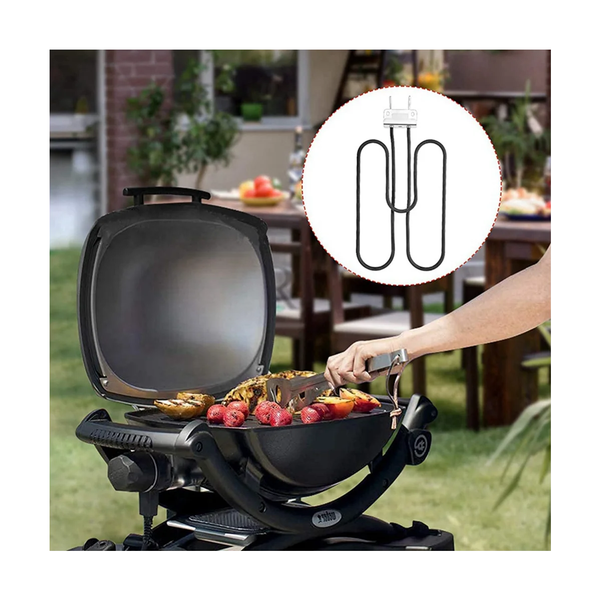 66631 / 65620 عناصر تسخين الشواية الكهربائية 2200 واط لقابس الاتحاد الأوروبي Q140 / Q1400