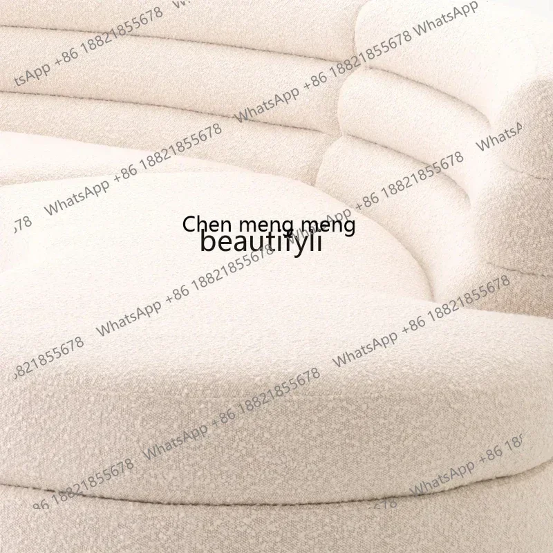 ss7486 ss 7486 ssCream wind sofa Nordic simple light luxury special-shaped arc designer creative living room home
