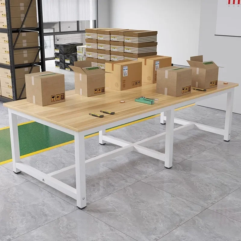 Table workbench express packaging console electronic factory workbench table packing table workshop woodworking double-layer