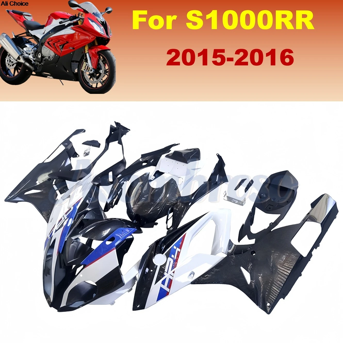 Motorcycle Panel Cowling Full Fairing Kit For S1000RR 2015 2016 S1000 RR Carbon Fibre Look Bodywork