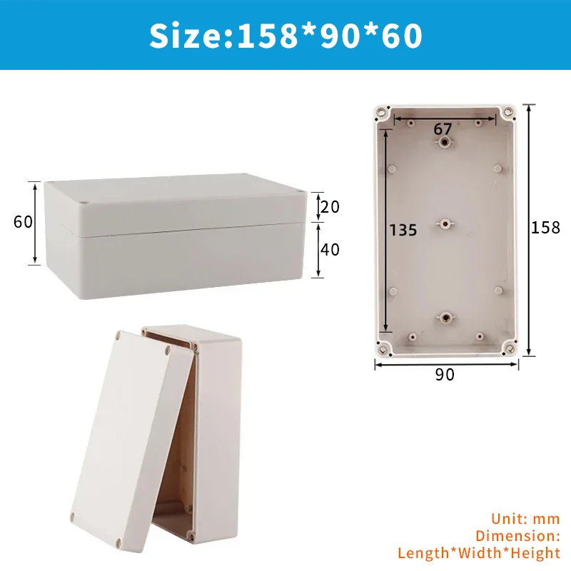 OMCH F-Serie IP66 Kunststoff ABS Outdoor Wasserdichte Elektrische Anschlussdose Schraubkabel Anpassbare Wasserdichte Kabelverbindungsdose