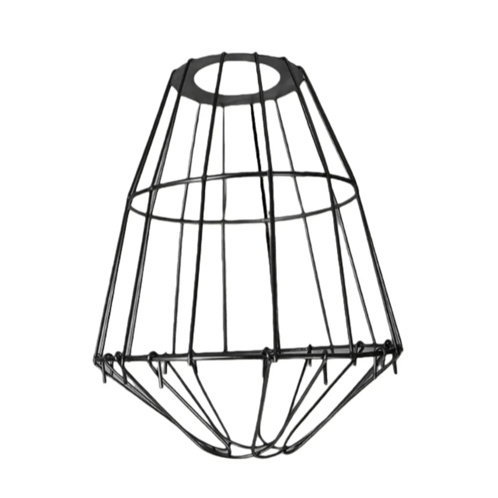 

Промышленный винтажный металлический абажур для подвесного светильника с проволочной защитной сеткой для лампы, совместимый с подвесными светильниками и лампами для обогрева.