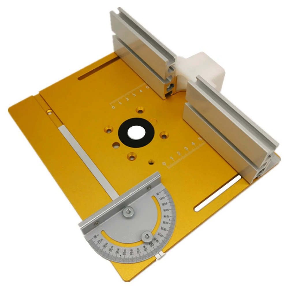 Router Tabela Inserir Placa Miter Gauge para Bancos De Madeira, Serra De Mesa, Aparador Multifuncional, Máquina De Gravura-Ouro