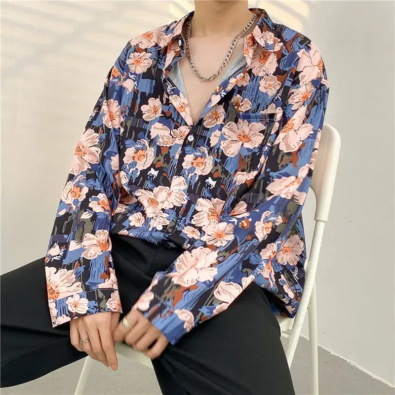 Men's Women Long Sleeves Shirts Male Oversized Wears Handsome Four Seasons 2023 New Fashion Shirts Student Teenager Couple Shirt