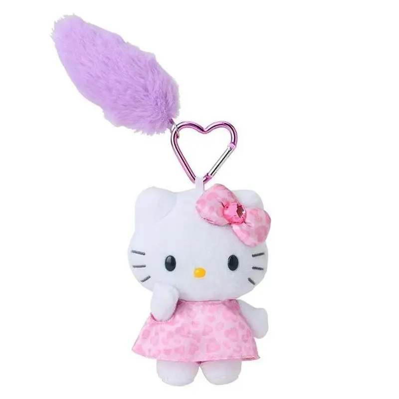 New Kawaii Popular Sanrio Long Legs Hello Kitty Plush Keychain Pendant Cute Cartoon 10-12Cm Doll Toy Backpack Pendant Gift