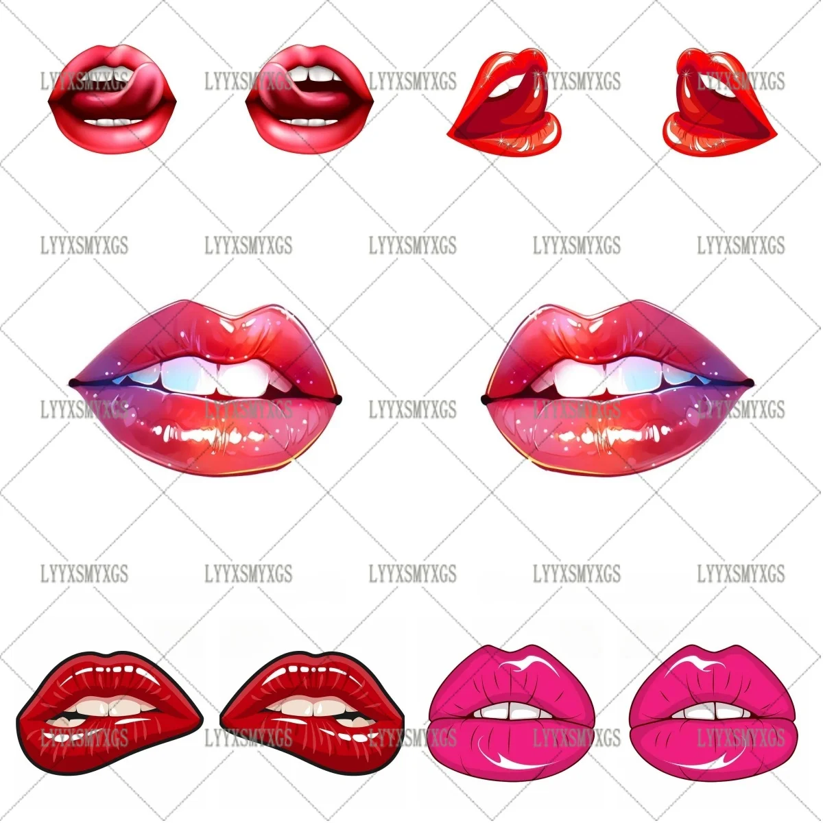 

Self-Adhesive Custom Red Lips Temptation Car Stickers Waterproof Sunscreen Vinyl Decal PVC wholesale Car Accessories