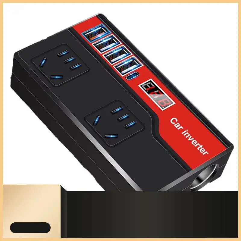 DC 12V/24V To AC 220V Auto Power Convert Digital Display Car Power Adapters Car Power Adapters Black-N30R