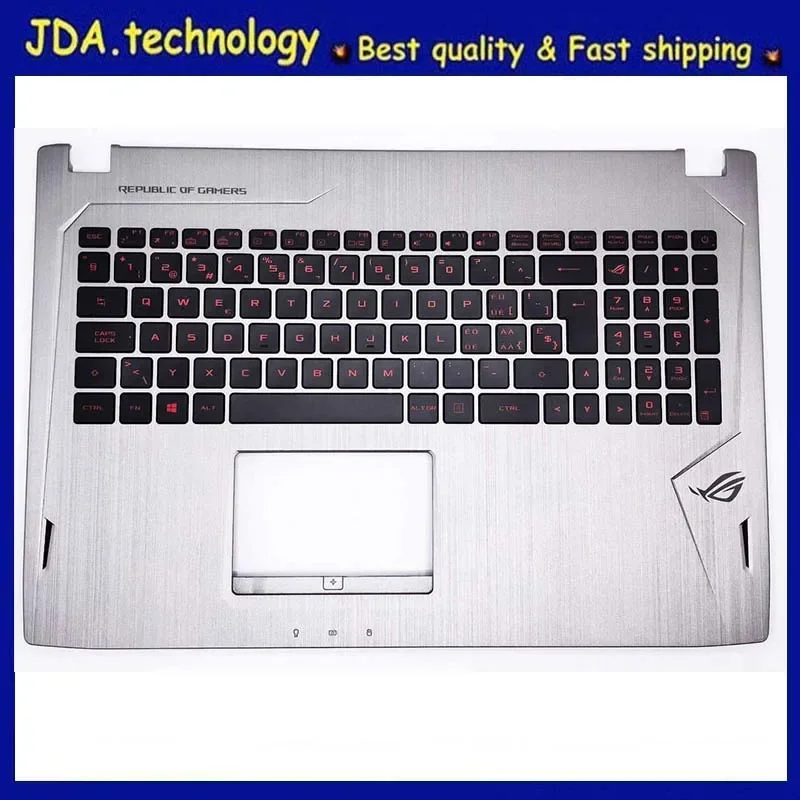 MEIARROW    New/Org For Asus GL502 GL502V GL502VS GL502VM FX60V ZX60VM palmrest EUR Swedish Keyboard upper cover Backligt Silver