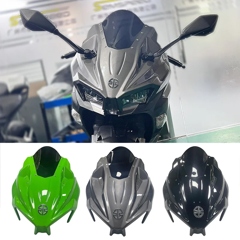 Windshield For Kawasaki Ninja 400 2022 Motorcycle Accessories ABS Plastic Front Windscreens Wind Deflectors Cover Semspeed Parts