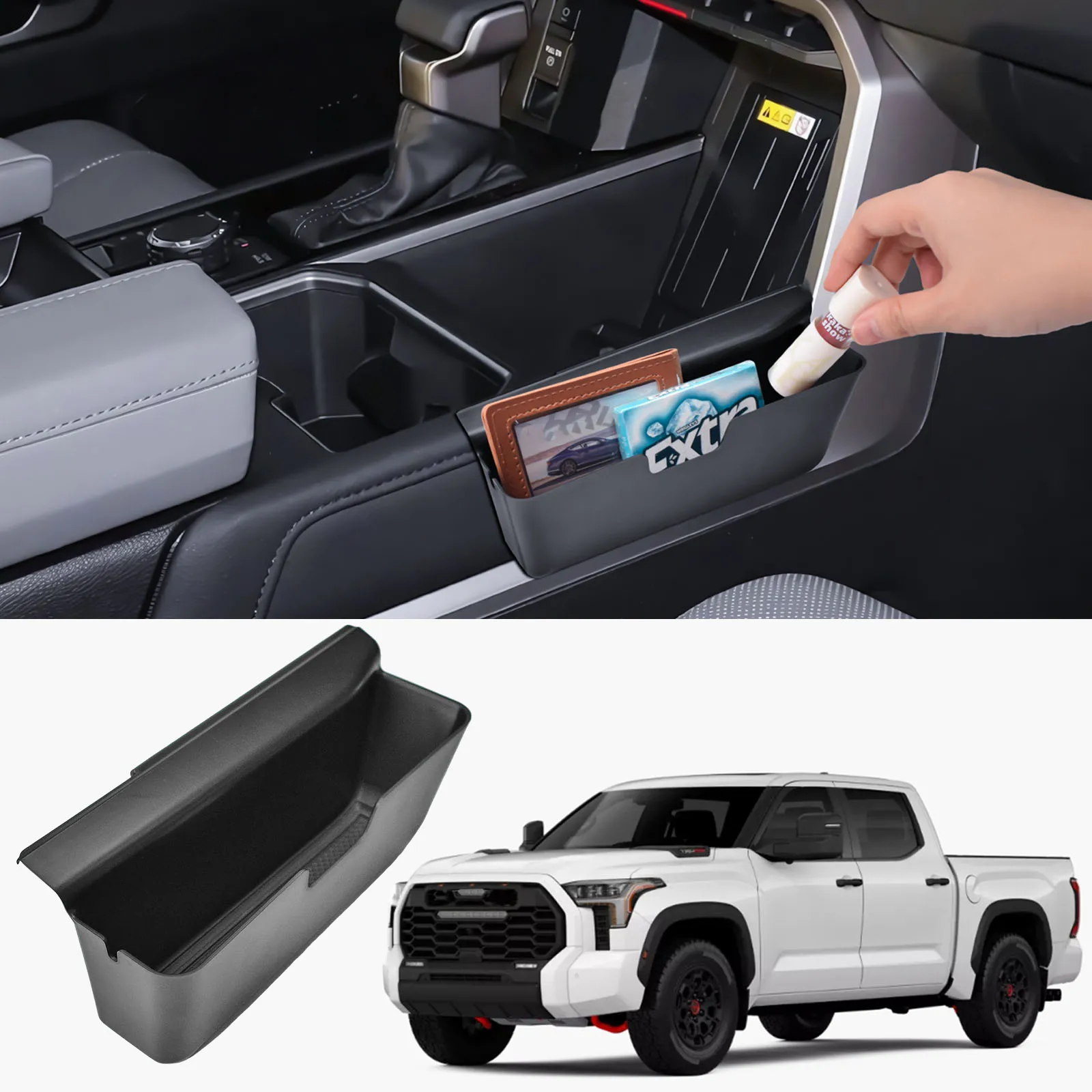 

Center Console Gear Shift Organizer for 2022 2023 2024 2025 Toyota Tundra Hanging Storage Box Tray Interior Holder Accessories