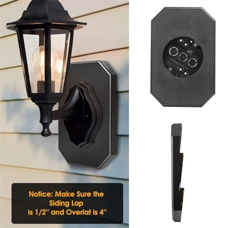 ABJN-Siding Mounting Block Siding Mounting Kit Built-In Box Outdoor Light Mounting Block Siding Mounting Kit