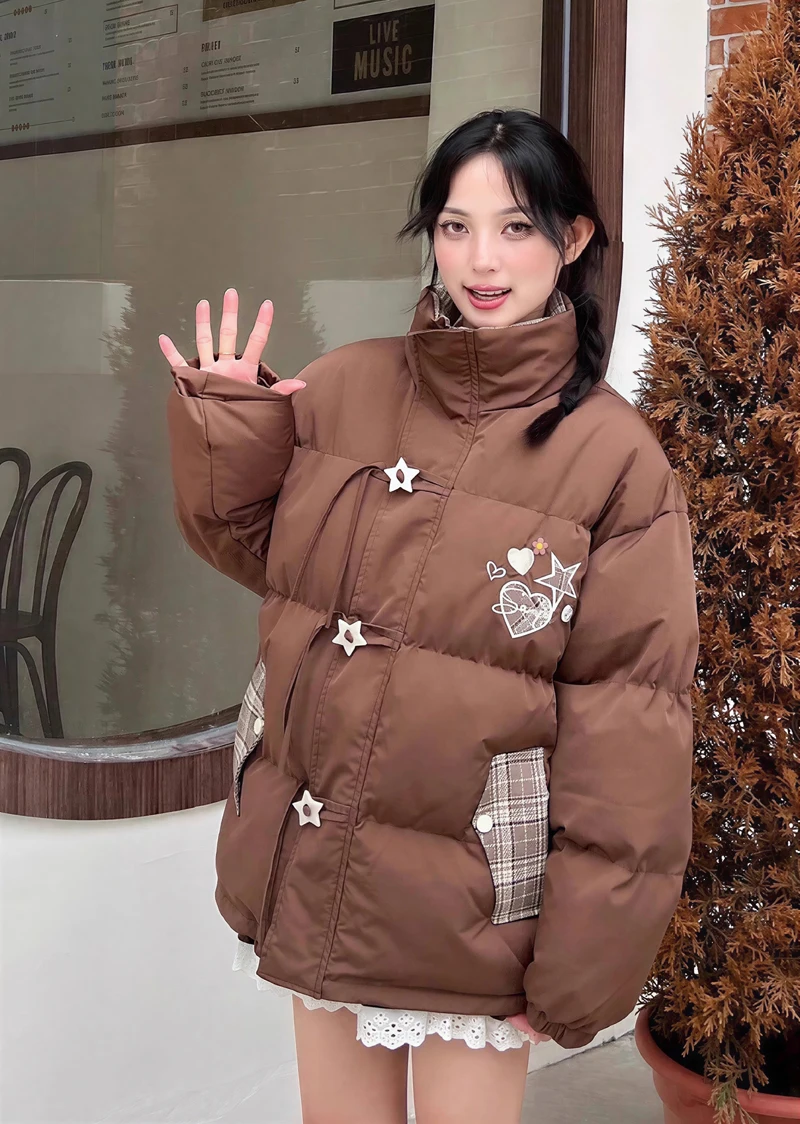 

Парки женские женские зимние шерпы с флисовой подкладкой, пояс со сборками, воротник-стойка, пуговицы, рюши, рюши, карман с клапаном, изящные