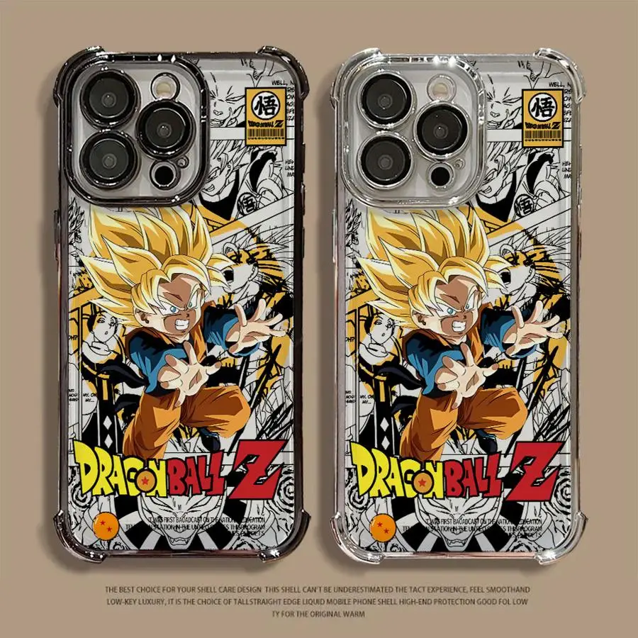 

Phone Case for Apple iPhone 11 16 11Pro 12 16Plus 15Pro Max 14 Pro 15 13 Clear Cover Cartoon DragonS BallS