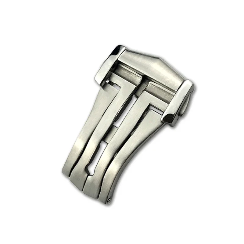 Deployment Watch Buckle Folding Clasp 16mm 18mm 20mm for Omega  Strap Rubber Band 316L Steel Black Silver Accessories