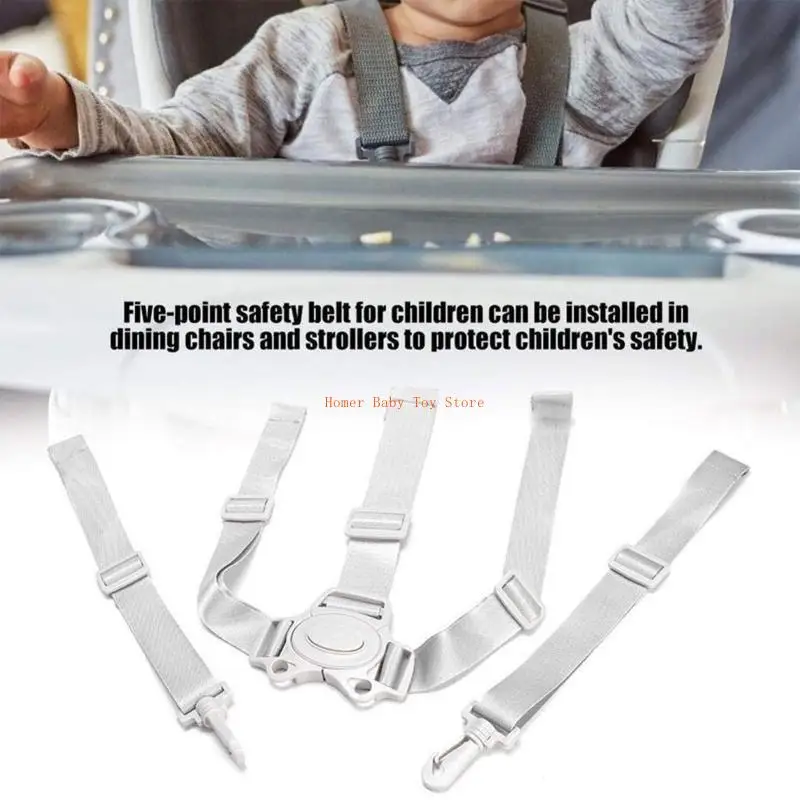 J0PF Baby Universal 5Point Holder High krzesło bezpieczny pasek na wózek Kid Jading krzesło