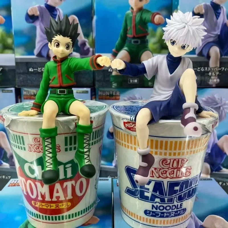 Original FuRyu Hunter X Hunter Killua Zoldyck GON FREECSS Noodle Stopper Figure Toys Anime Action Figurine PVC Model Xmas Gift