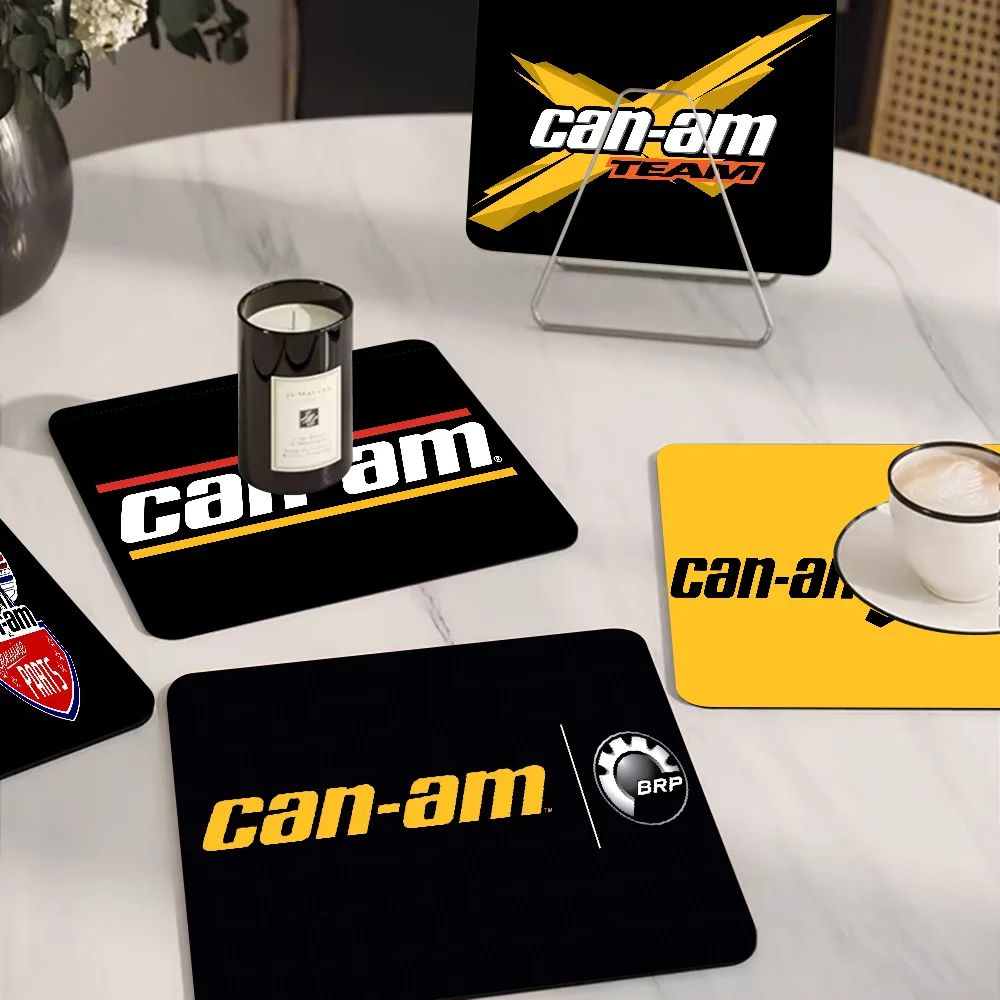 Can-Am Spyder Logo Coffee Tablewear Drain Pad Bathroom Square Absorbing Anti-slip Dry Mat Kitchen Placemat Dishes Cup Pad